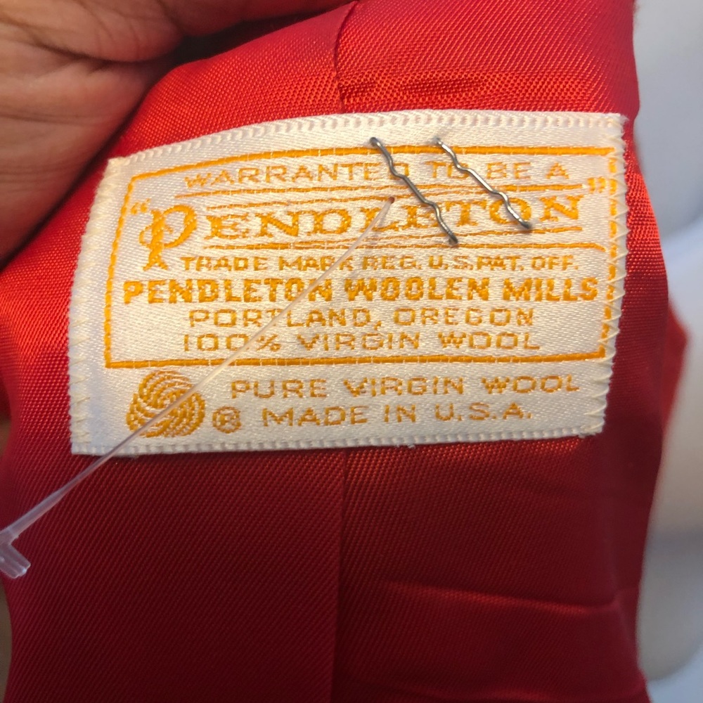 Pendleton Red Wool Jacket Size 12 - image 5